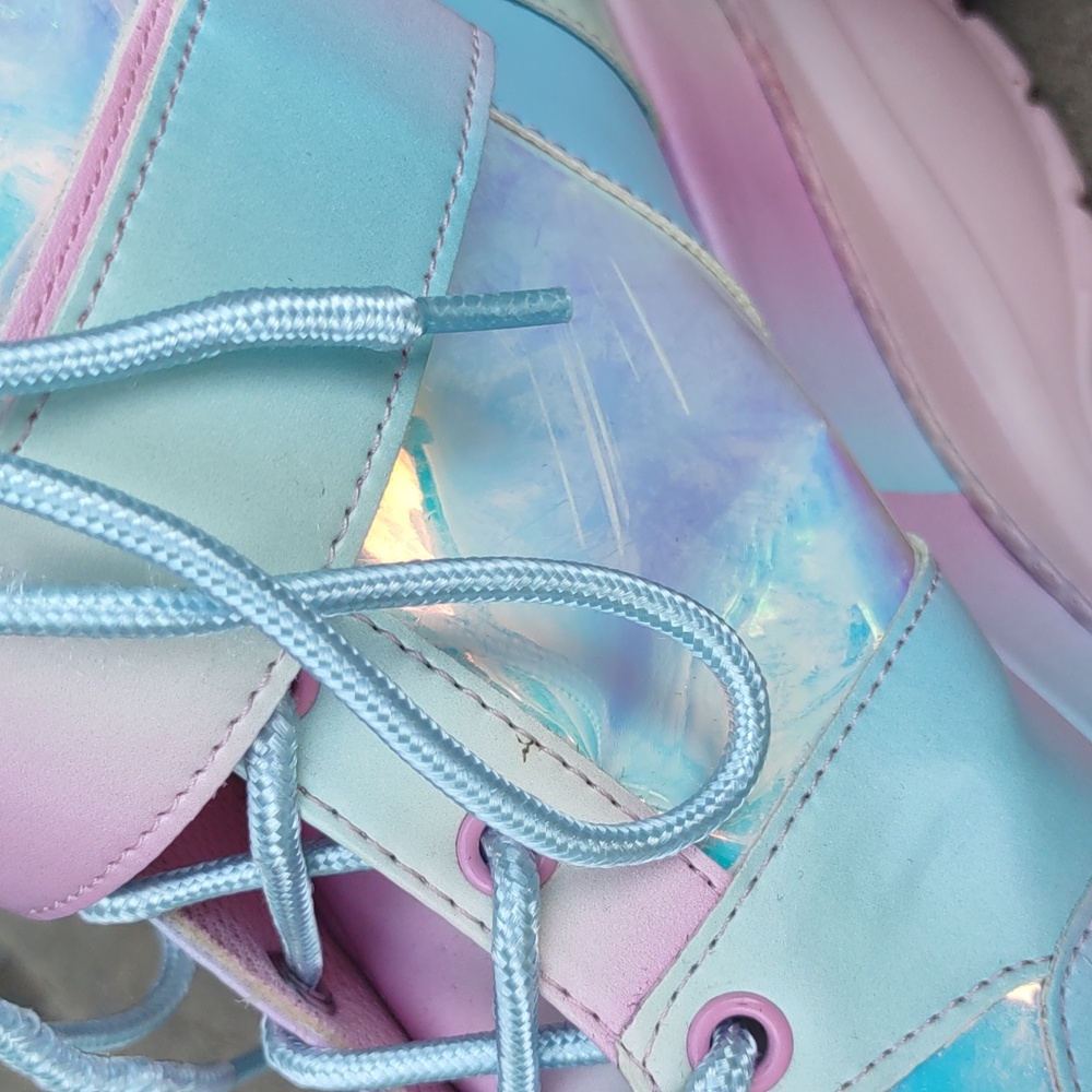 Sugar Thrillz Size 10 Platform Iridescent Shoes - Picture 11 of 16